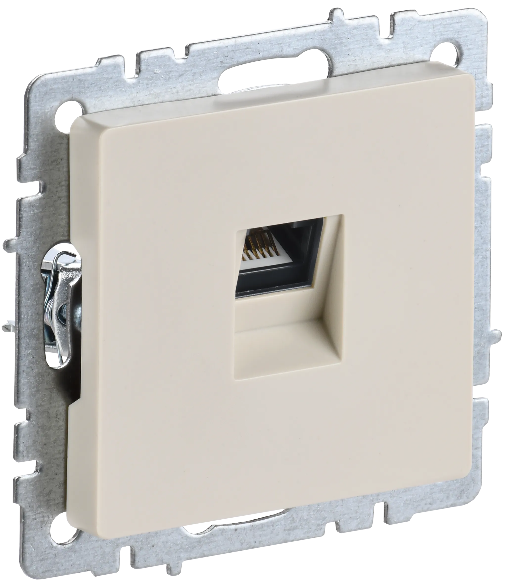 BRITE Розетка компьютерная RJ45 кат.5E РК10-БрКр бежевый IEK