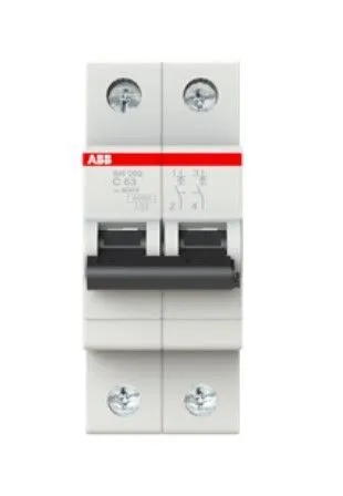 Автоматический выключатель SH202-C63, 2P, 63А, хар-ка C, 6kA