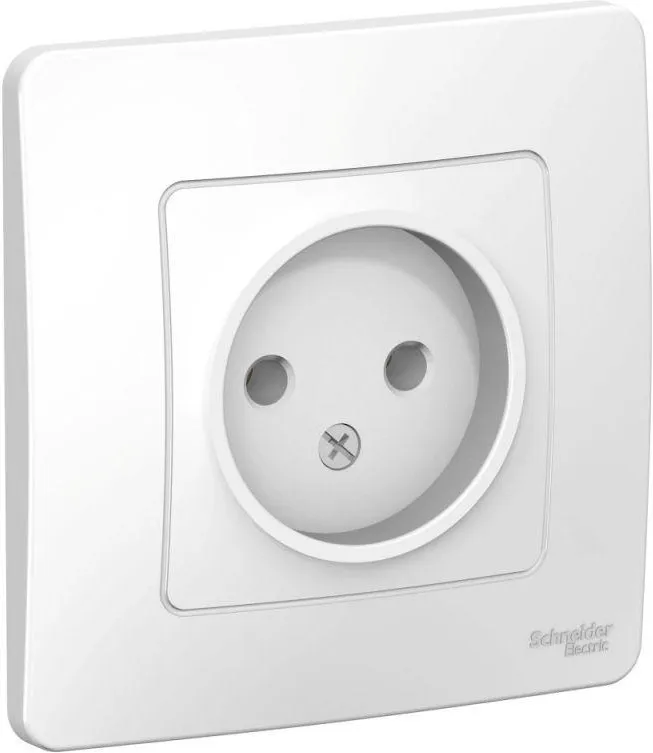 Розетка 1-м СП Blanca 16А IP20 250В без заземл. без защ. шторок бел. SE BLNRS000011