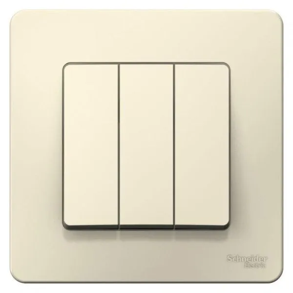 Выключатель 3-кл. СП Blanca 10А IP20 (сх. 1+1+1) 250В молочн. SE BLNVS100502