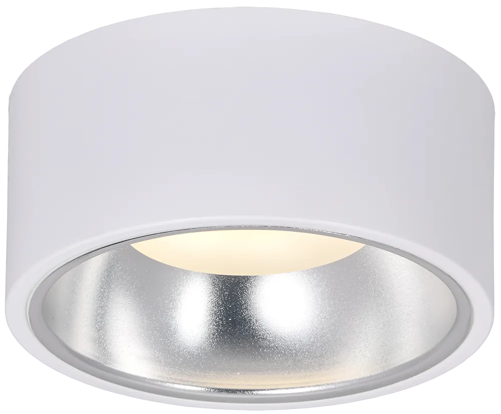 LIGHTING Светильник 4017 накладной потолочный под лампу GX53 белый/хром IEK - Фото 4