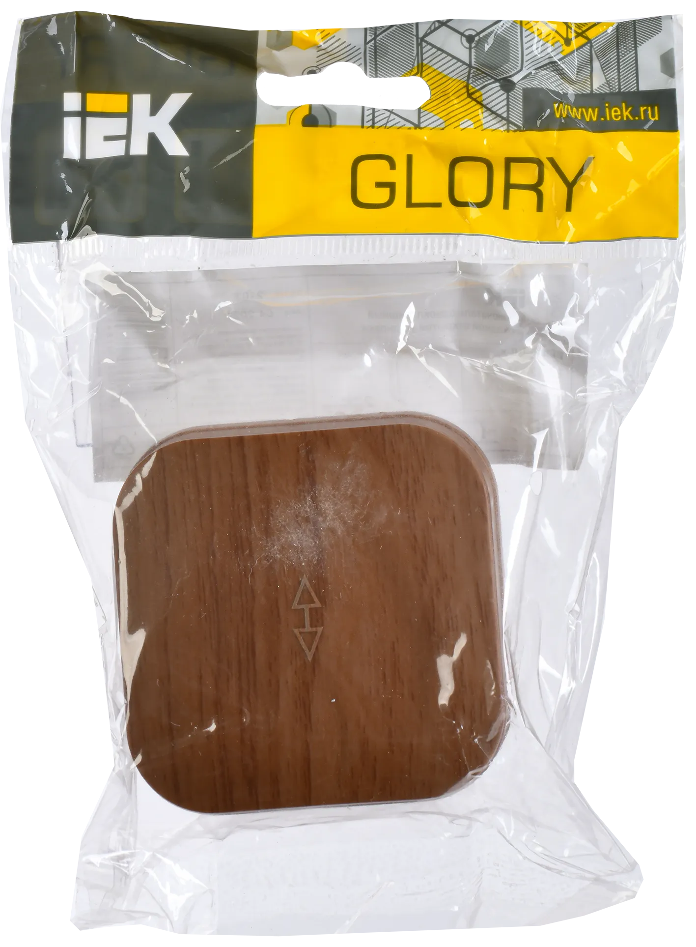 GLORY Выключатель 1-клавишный для открытой установки проходной 10А ВСп10-1-0-ХД дуб IEK - Фото 2