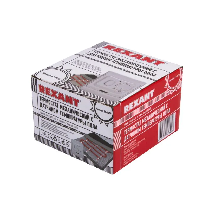 Терморегулятор механический с датчиком температуры пола и воздуха (3680 Вт) REXANT - Фото 2