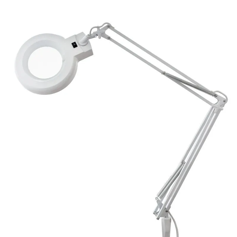 Лупа на струбцине круглая 8D с подсветкой, ø127мм, белая REXANT 31-0021