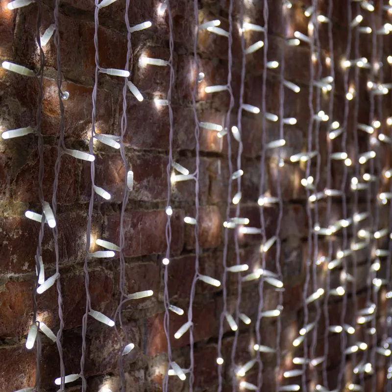 Гирлянда светодиодная Занавес 2х1,5м 300 LED БЕЛЫЙ белый ПВХ IP65 постоянное свечение 230В нужен блок 303-500-1 NEON-NIGHT - Фото 4