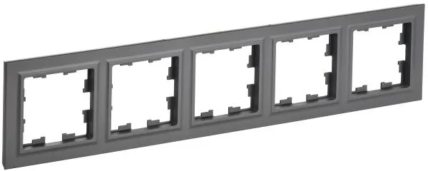 BRITE Рамка 5-местная РУ-5-БрГ графит IEK BR-M52-K53