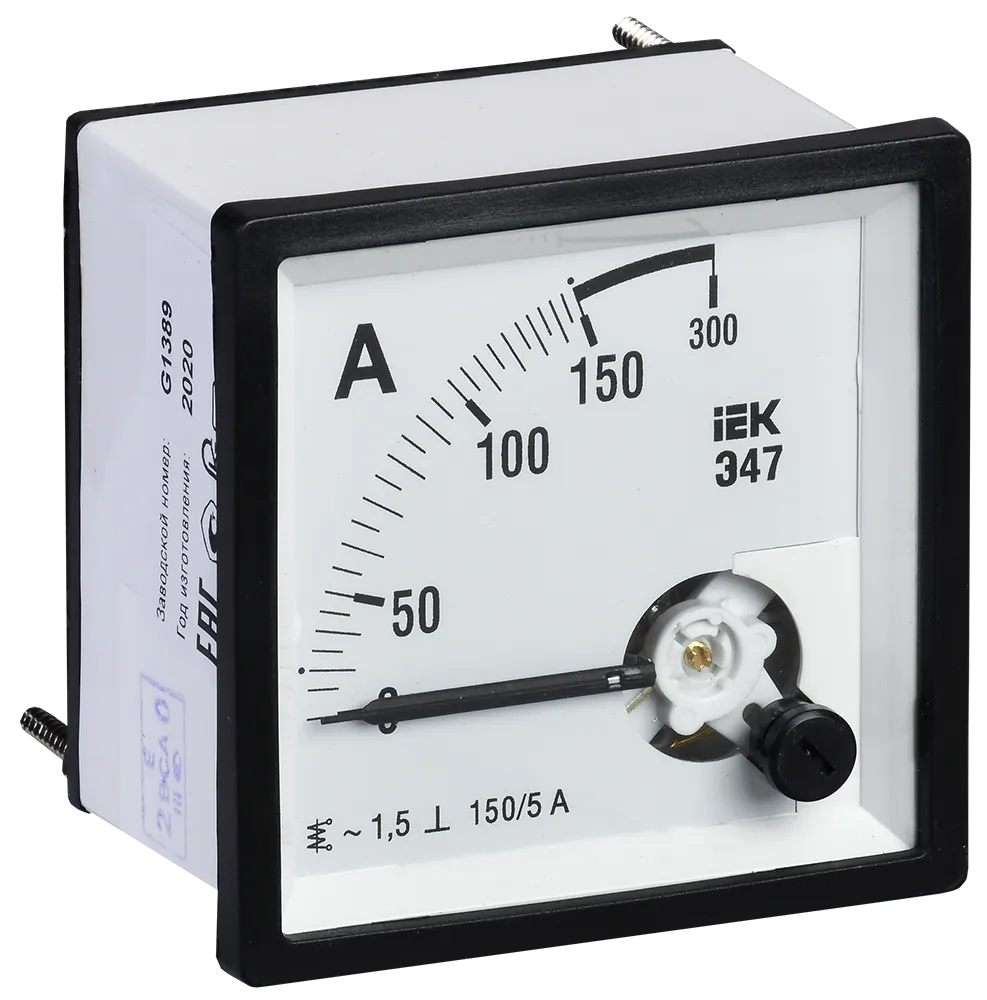 Амперметр аналоговый Э47 150/5А класс точности 1,5 72х72мм IEK