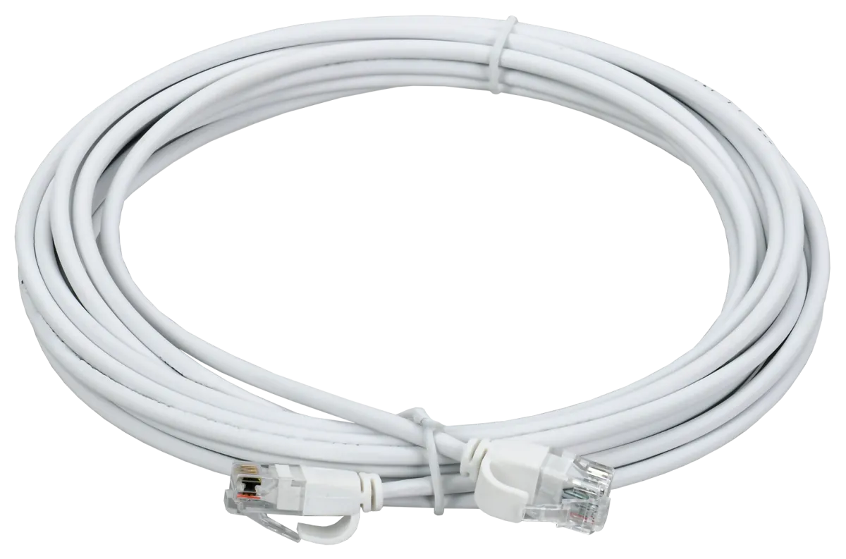 ITK Коммутационный шнур (патч-корд) кат.5E UTP LSZH 1,5м slim колпачок с язычком белый PC08-C5EUL-1M5-SL-WT