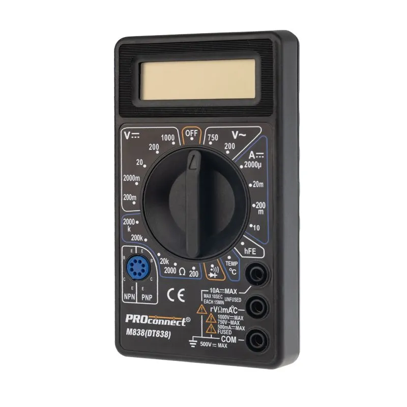 Портативный мультиметр M838 (DT838) PROconnect - Фото 2