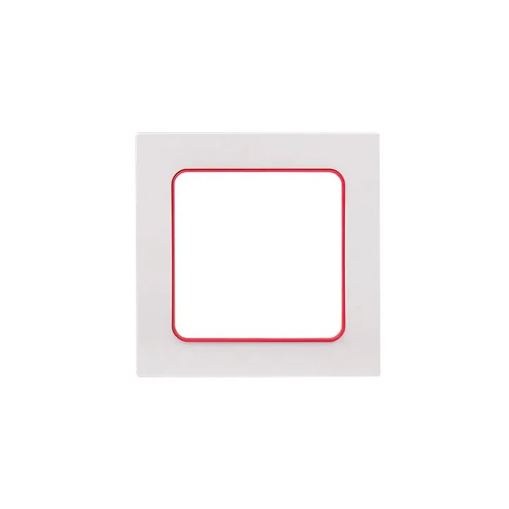 Стокгольм Рамка 1-местная белая с линией цвета красный EKF