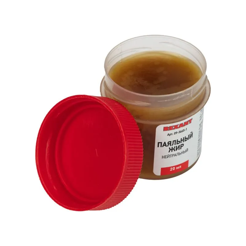 Флюс для пайки, паяльный жир НЕЙТРАЛЬНЫЙ, 20мл, банка, блистер REXANT - Фото 4