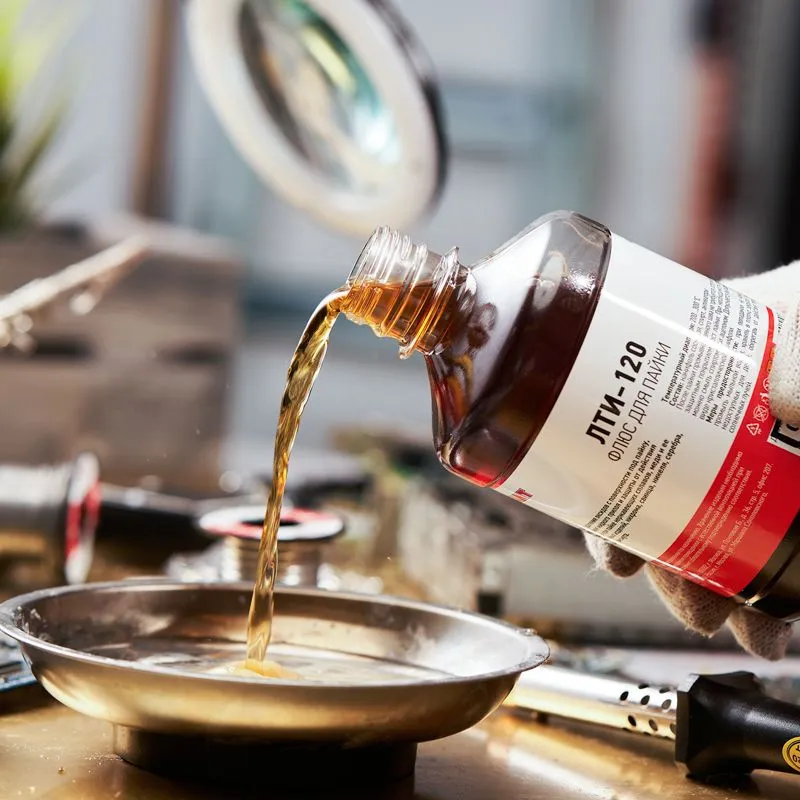 Флюс для пайки, ЛТИ-120, 500мл, флакон REXANT - Фото 3