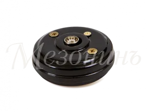 Розетка ретро TV (SAT) оконечная (без подъемной рамки, D70x25), цвет - черный, коллекция "Новая Голл GE70321-05k