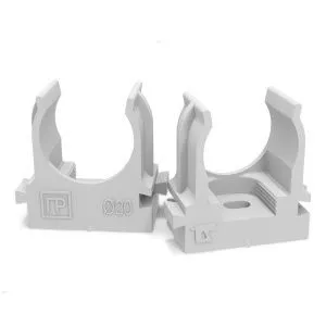 Крепеж-клипса для труб для монтажного пистолета серая в п/э д20 (100шт/уп) Промрукав PR13.0120