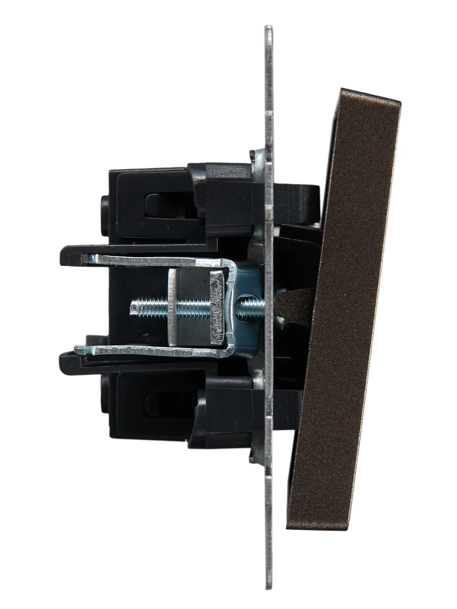 BRITE Выключатель 1-клавишный самовозвратный 10А ВС10-1-4-БрТБ темная бронза IEK - Фото 5