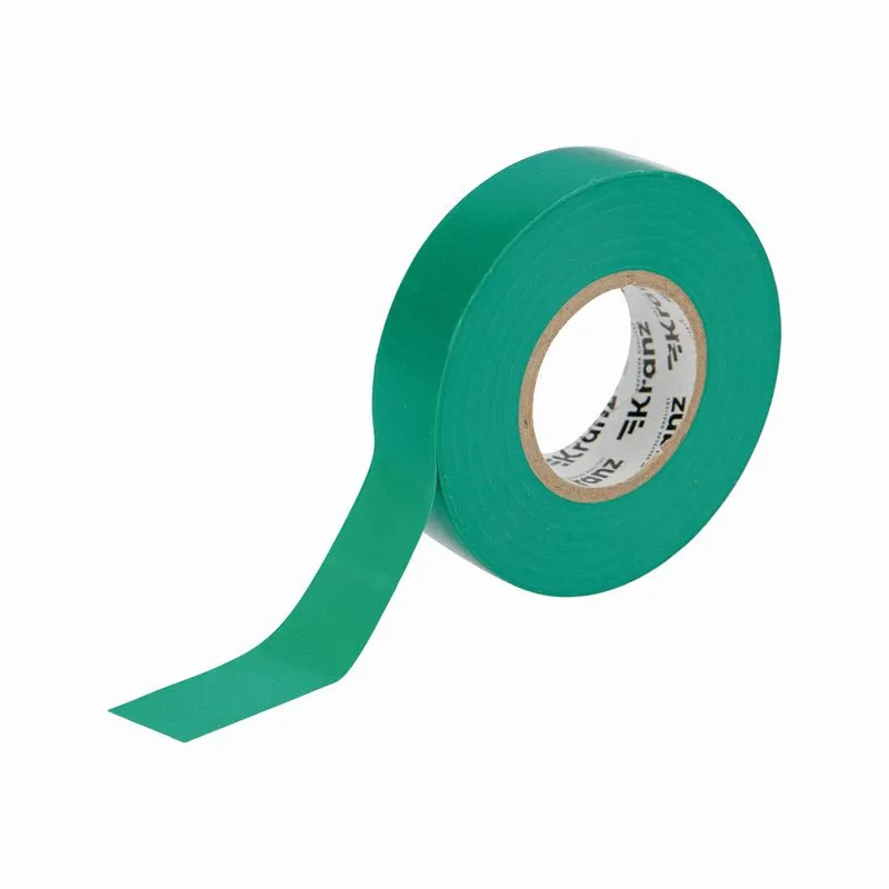Изолента ПВХ профессиональная, 0,18х19мм, 20м, зеленая KRANZ - Фото 3