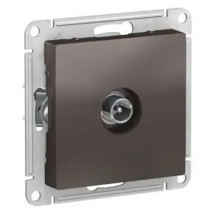 Розетка телевизионная проходная TV AtlasDesign 4дБ механизм мокко SchE ATN000692 1240388