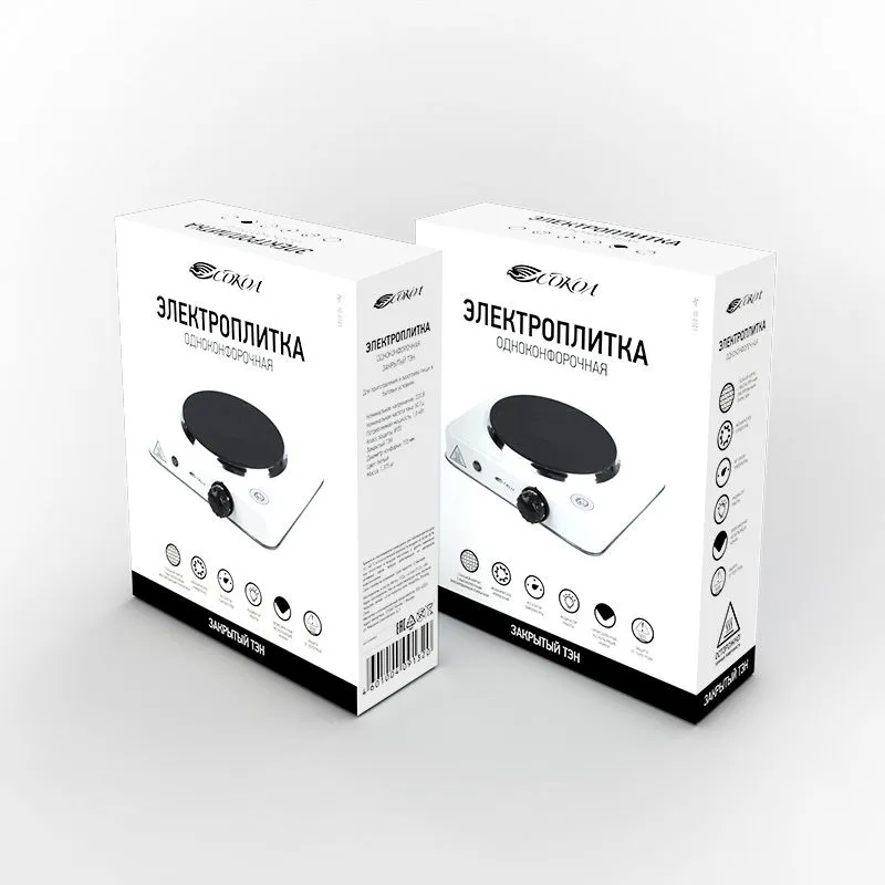 Электроплитка одноконфорочная, закрытый ТЭН 1,0 кВт/220В СОКОЛ - Фото 2