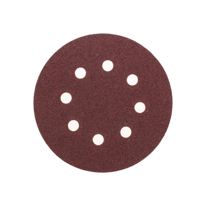 Диск абразивный на ворсовой основе, на липучке, перфорированный, P80, 125мм, 10 шт. KRANZ KR-91-1166