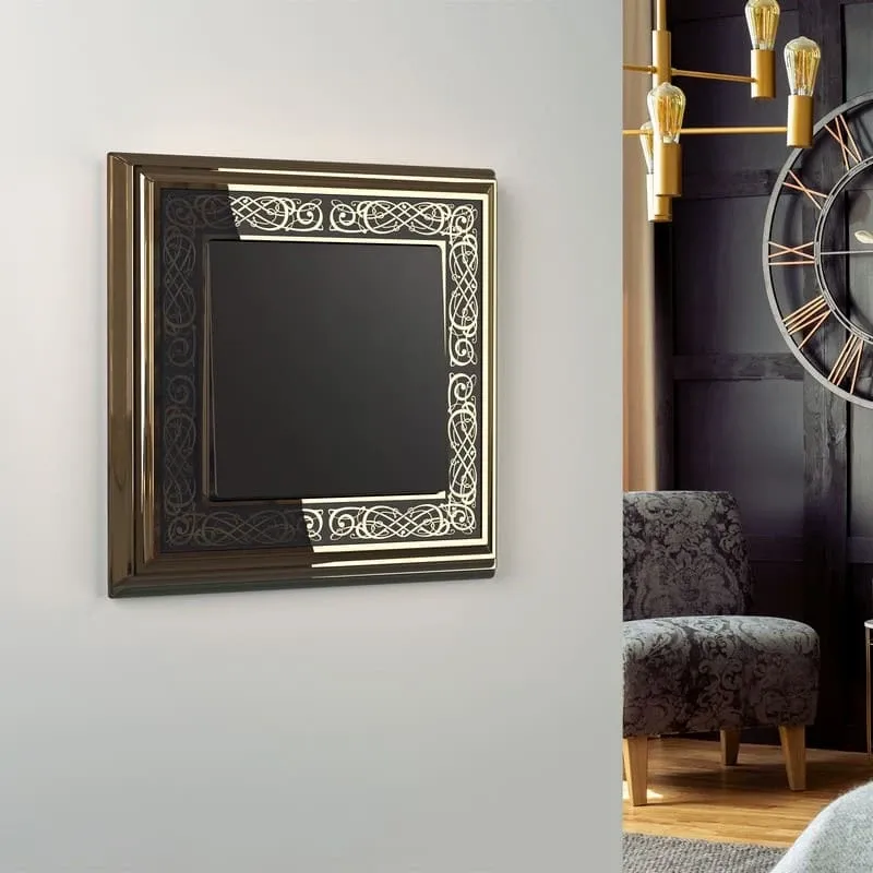 Перекрестный выключатель одноклавишный (черный матовый) Werkel - Фото 4