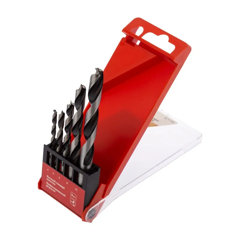 Набор сверл по дереву 4-10 мм, 5 шт. Kranz - Фото 2