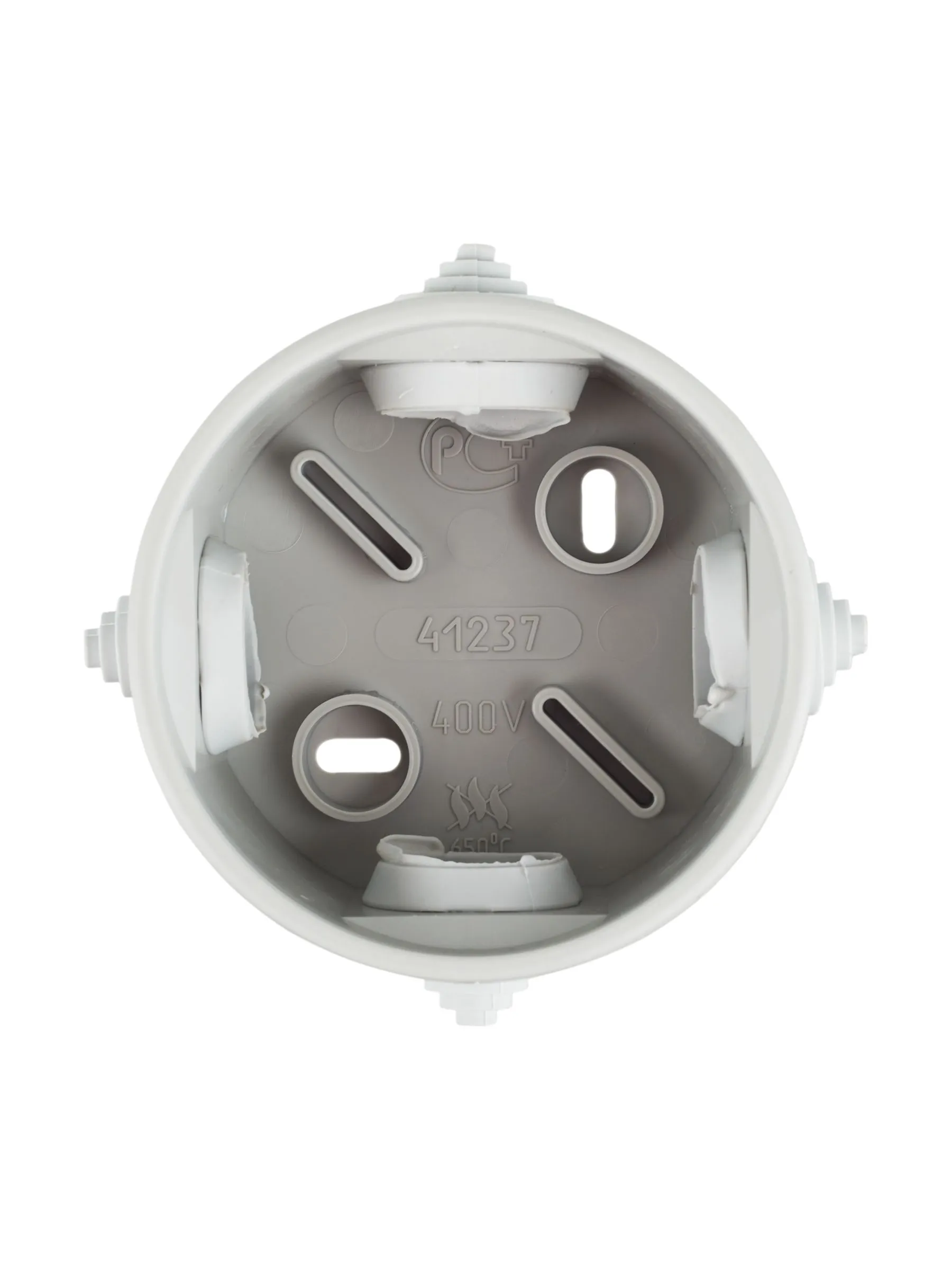 Коробка распаячная КМ41237 для открытой проводки безгалогенная (HF) D=75х40мм IP44 4 гермоввода серая IEK - Фото 3