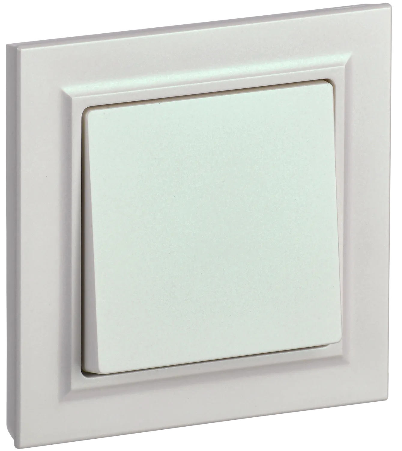 BRITE Выключатель 1-клавишный 10А в сборе ВСР10-1-0-БрЖ жемчуг IEK