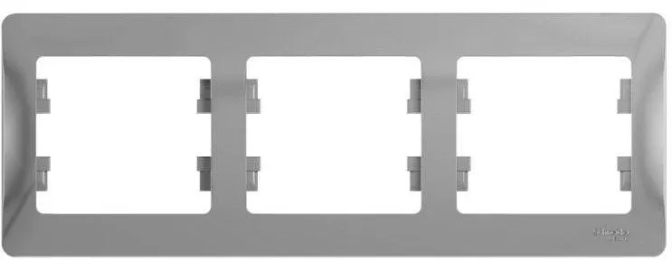 Рамка 3-м Glossa горизонт. алюм. SE GSL000303