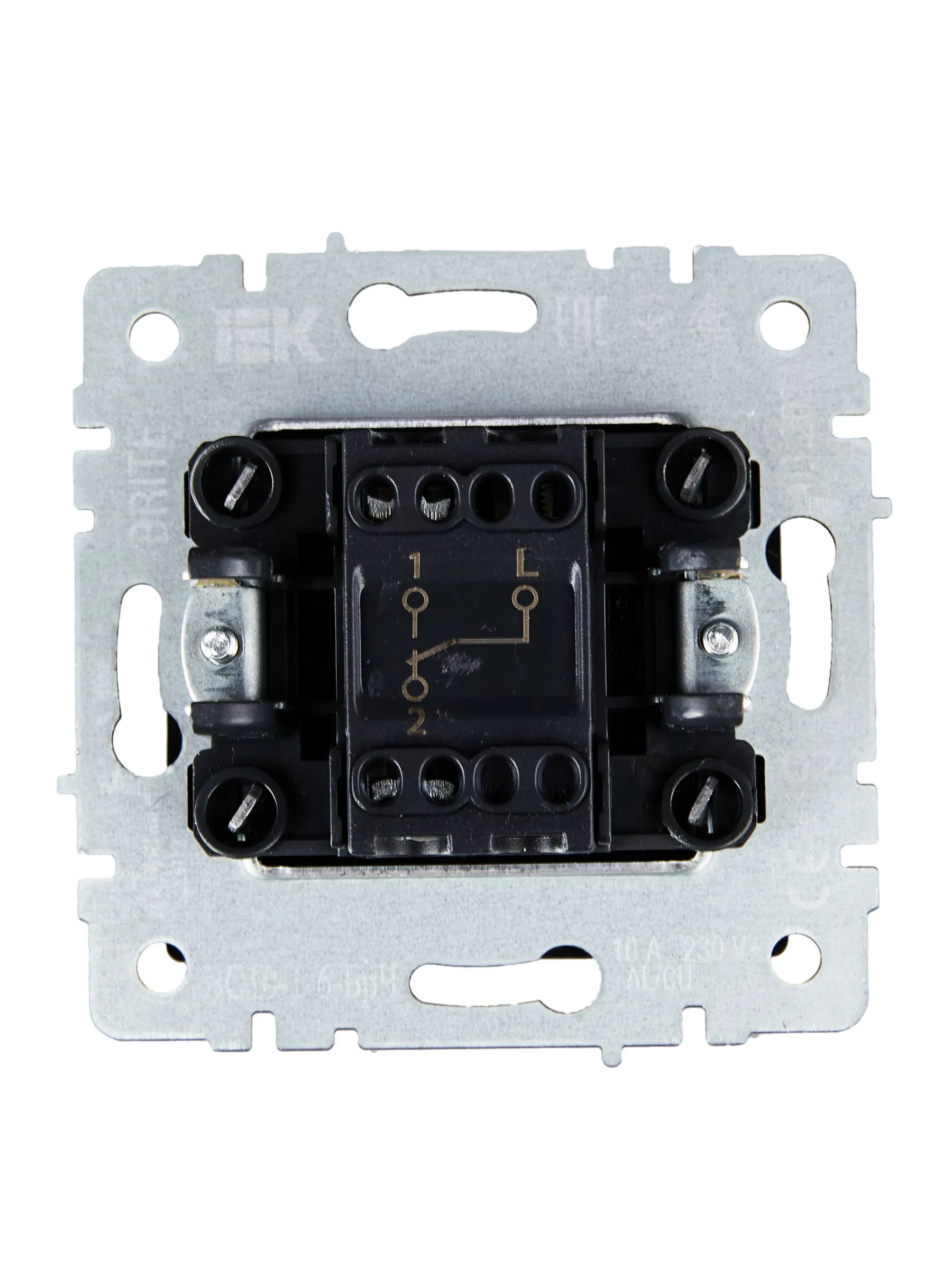 BRITE Выключатель 1-клавишный проходной 10А ВС10-1-6-БрЧ черный IEK - Фото 5