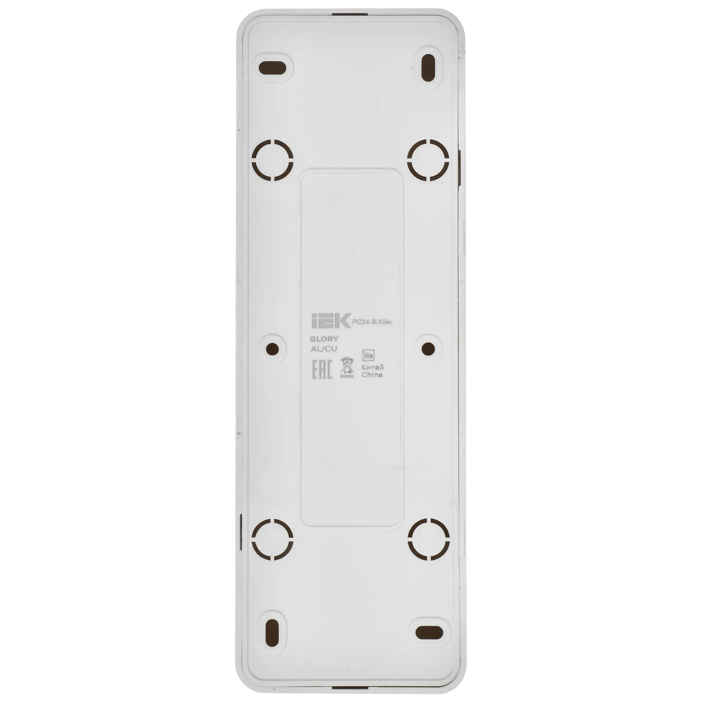 GLORY Розетка 4-местная для открытой установки с заземлением без защитных шторок 16А РС24-3-ХБм белый матовый IEK - Фото 5