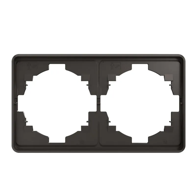 Рамка ROUND 2-постовая титан KRANZ