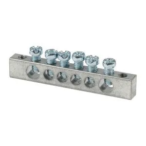 Шина PEN "ноль-земля" (6x9мм) 6 отв. цинк крепеж по краям EKF 