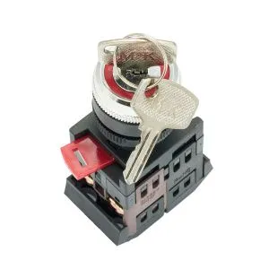 Переключатель АKS-22 черный c замком NO+NC EKF aks-22