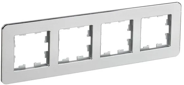 BRITE Рамка 4-местная РУ-4-1-Бр металл алюминий RE IEK BR-M42-M-01-K47