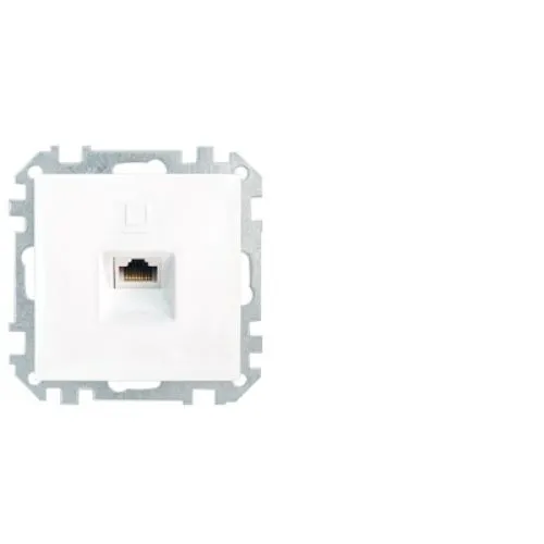Розетка компьютерная скрытой установки (полимерный суппорт) РК18-007
