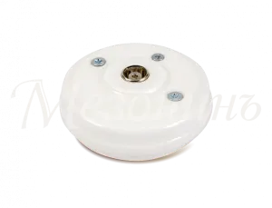 Розетка ретро TV (SAT) оконечная (без подъемной рамки, D70x25), цвет - белый, коллекция "Новая Голла GE70321-01k