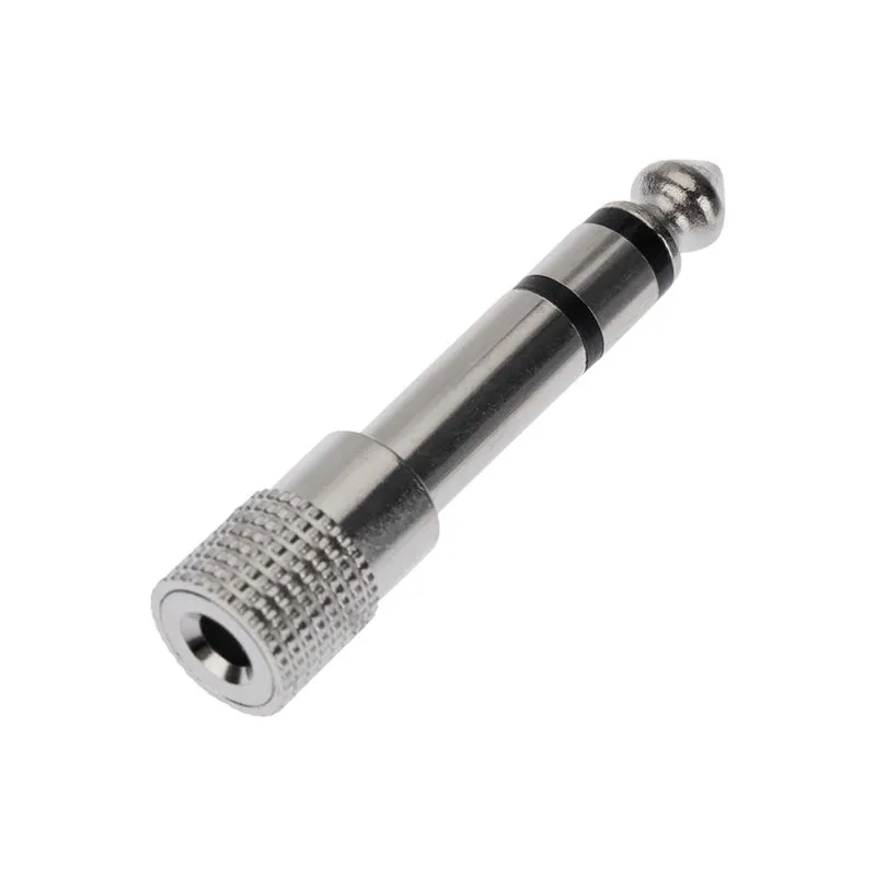 Переходник 6,3мм стерео штекер - 3.5мм стерео гнездо, металл REXANT - Фото 2