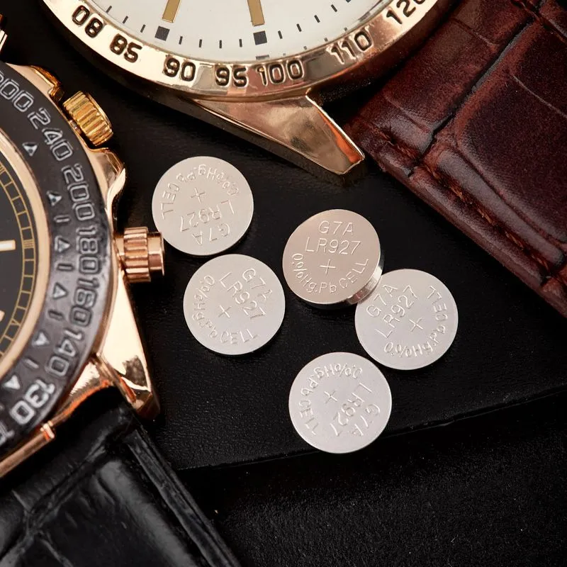 Батарейка часовая LR57, 1,5В, 10 шт (AG7, LR926, G7, 195, GP95A, 395, SR927W) блистер REXANT - Фото 4