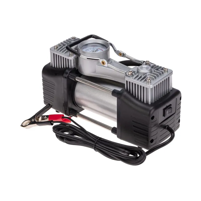 Компрессор автомобильный усиленный двухпоршневой в кейсе с набором инструментов (60л/мин, 10 АТМ) REXANT - Фото 3