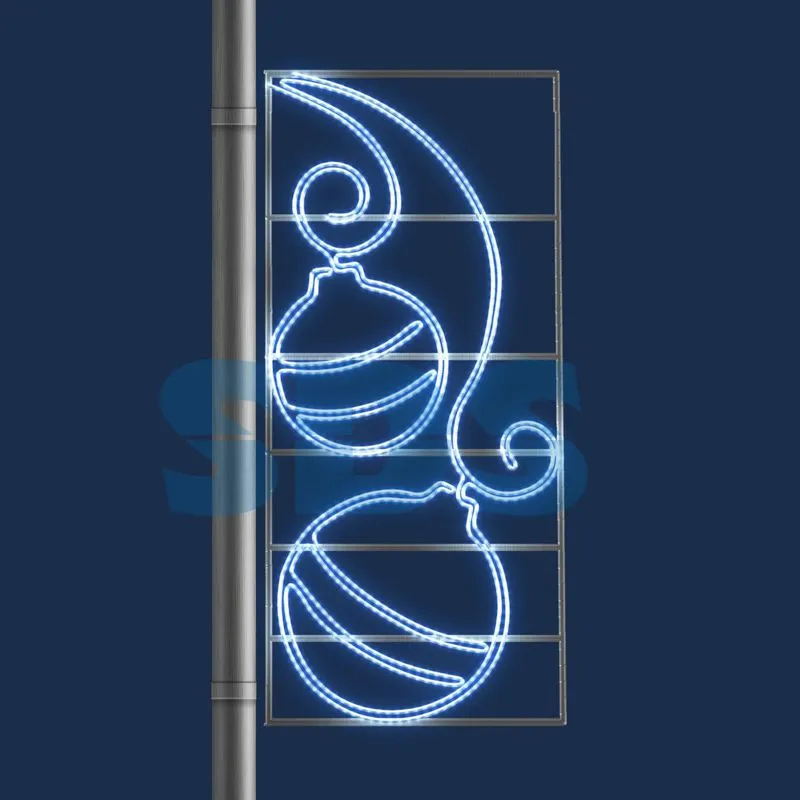 Декоративная консоль Рождественские шары 200 см белые