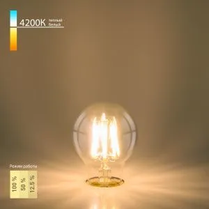 Лампа светодиодная филаментная Dimmable A60 9W 4200K E27 BLE2715 Elektrostandard a048382