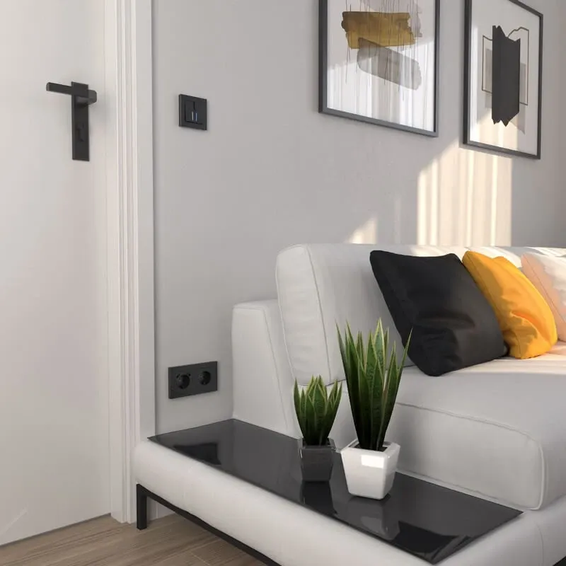 Розетка с заземлением и шторками (hammer черный) Werkel - Фото 8