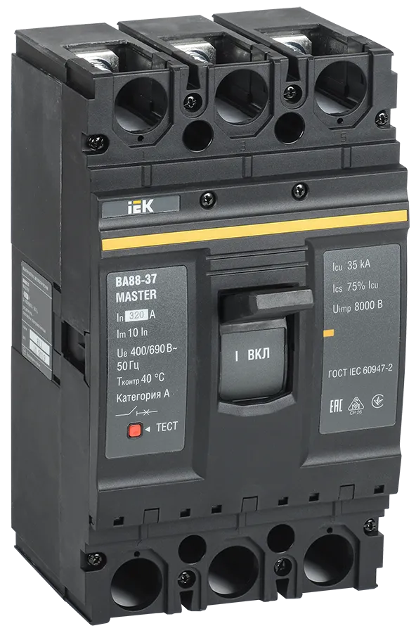 Выключатель автоматический ВА88-37 3Р 320А 35кА MASTER IEK