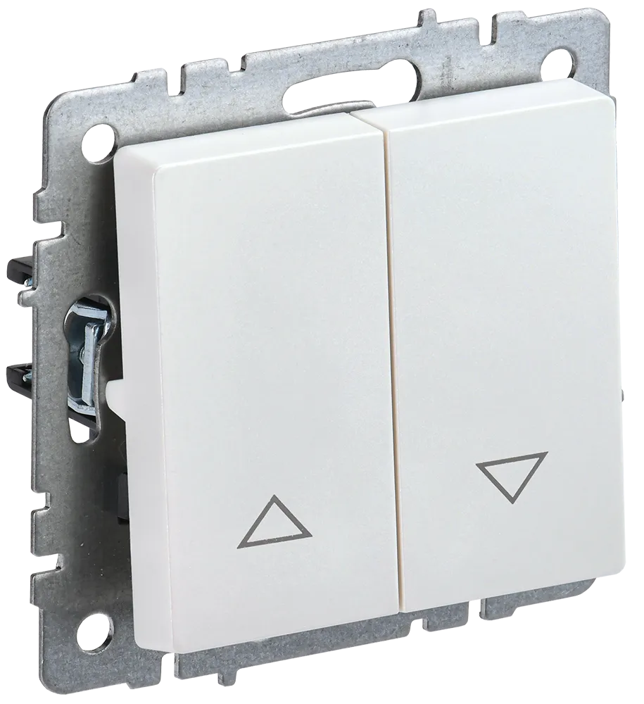 BRITE Выключатель жалюзи 10А ВС10-1-5-БрЖ жемчуг IEK