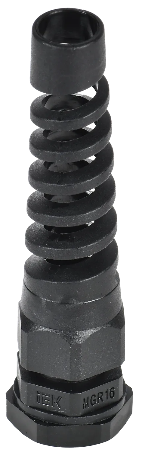 Сальник MGR 16 с гибким отводом d=4-8мм IP68 черный IEK