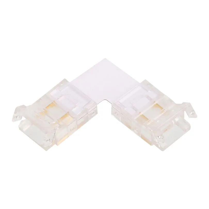 Коннектор WOLTA WLS-2PIN-10MM-MONO-L угловой для стабилизированной одноцветной SMD ленты 48В 120лед/м шириной 10мм. Цена за 1 шт., мин. кратность 3 шт