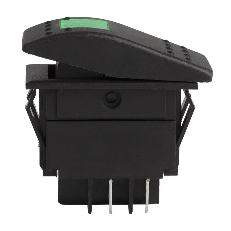 Выключатель клавишный 12V 35А (4с) ON-OFF зеленый с подсветкой (RK1-06N) REXANT - Фото 2