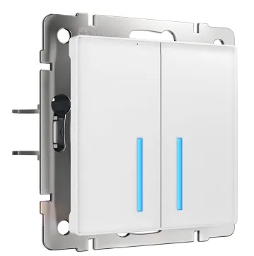 Сенсорный выключатель двухклавишный с функцией Wi-Fi (белый) Werkel W4520601