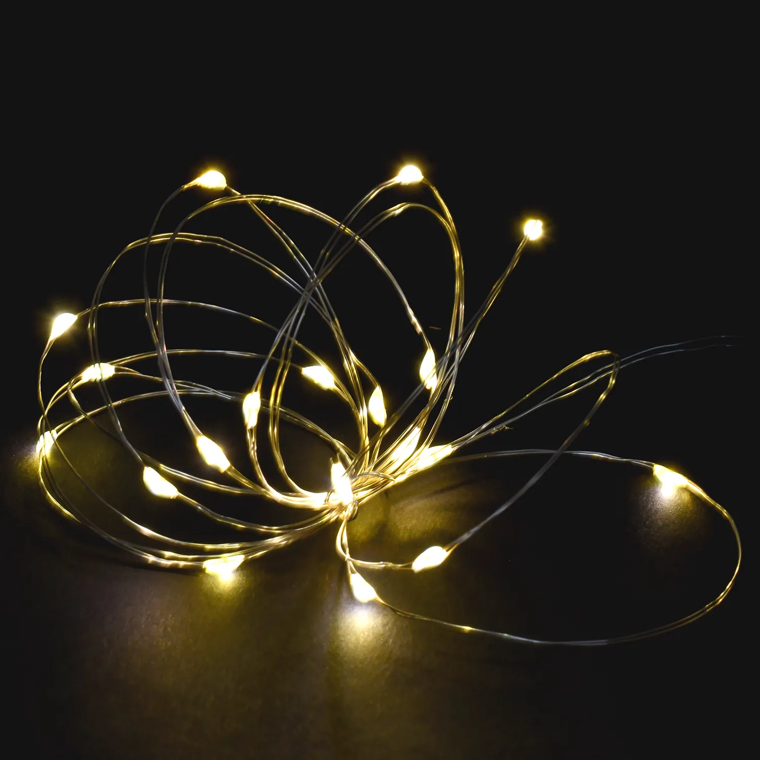 LIGHTING Гирлянда роса 2м 20 светодиодов теплый белый свет IP20 прозрачный шнур 0,3м 2АА IEK LGDB500-1-020-02-T-B-20