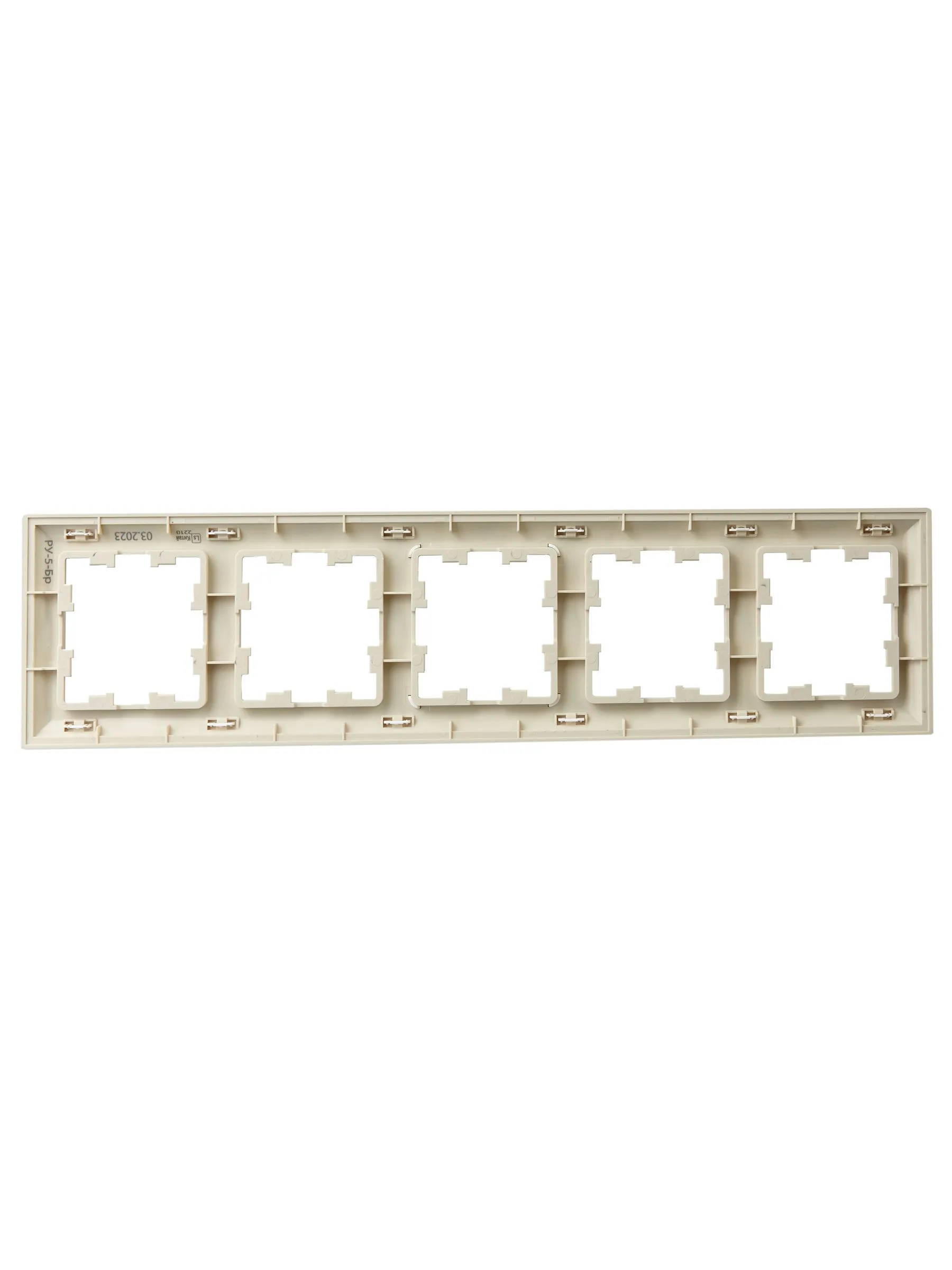 BRITE Рамка 5-местная РУ-5-Бр бежевый/жемчужный IEK - Фото 5